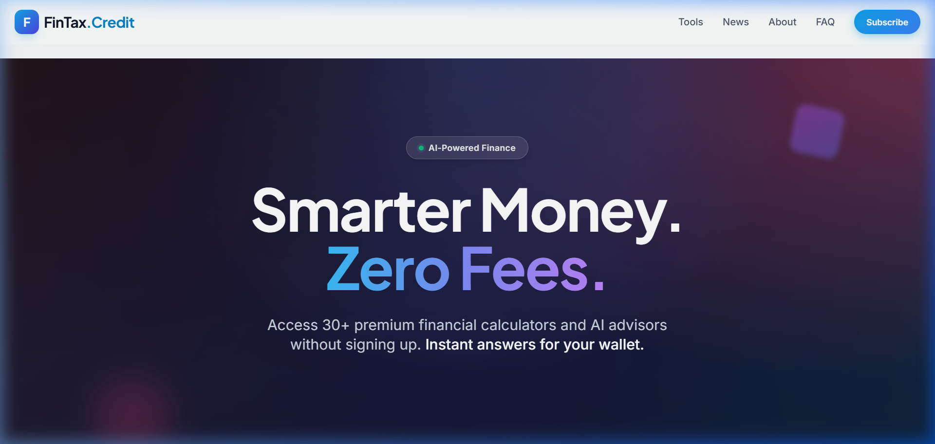 FinTax Credit Interface