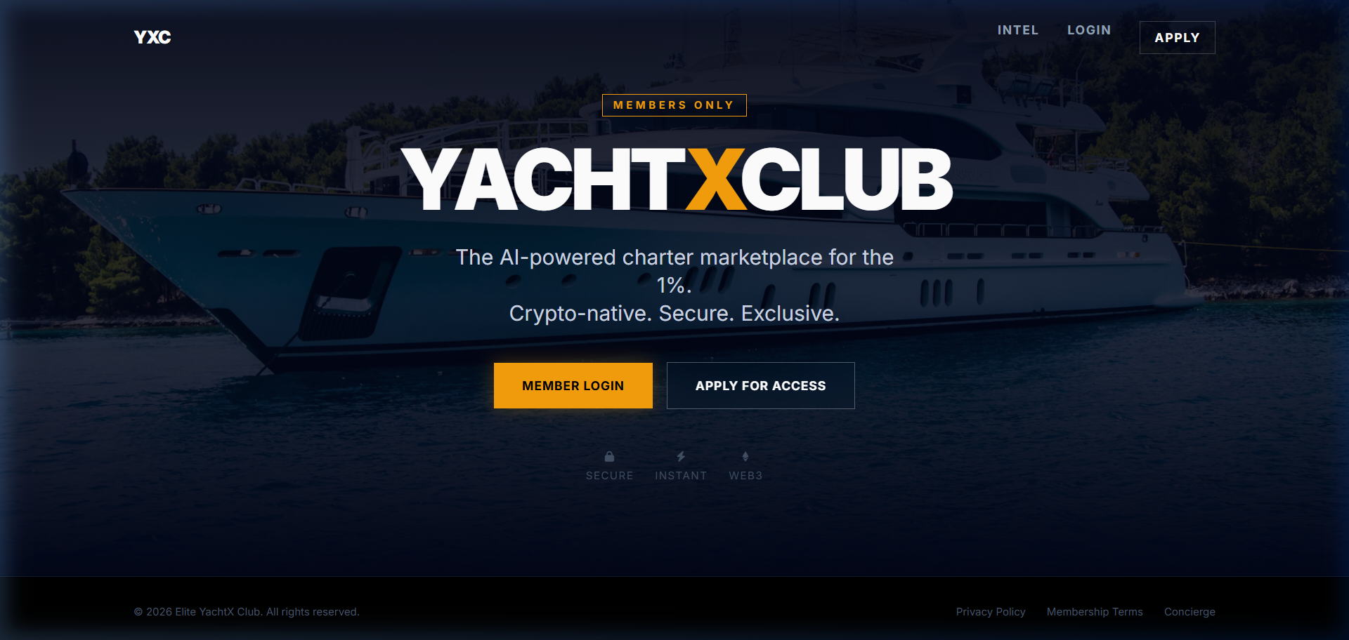 YachtX Club Interface