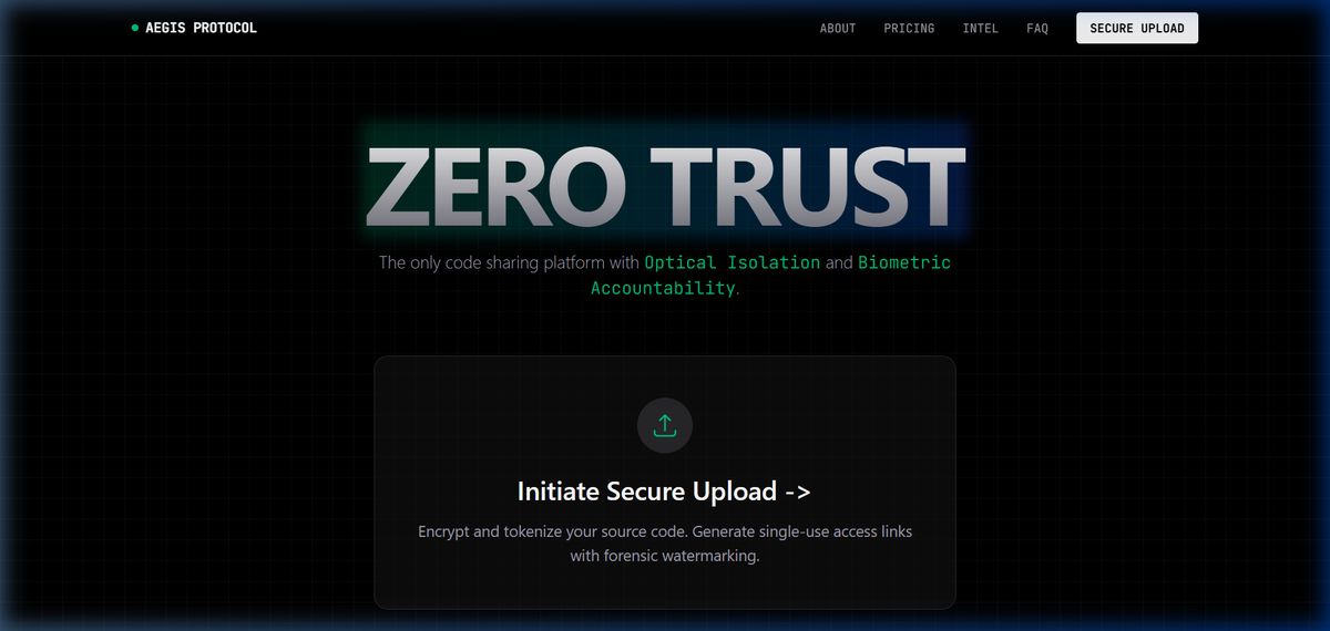 The Aegis Protocol, Security Platform interface
